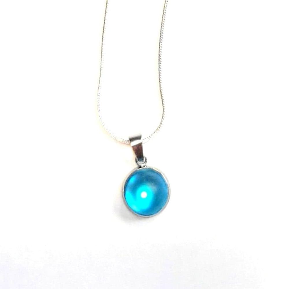 Sea Blue crystal Sea Glass rhinestone 925 stamped sterling s...