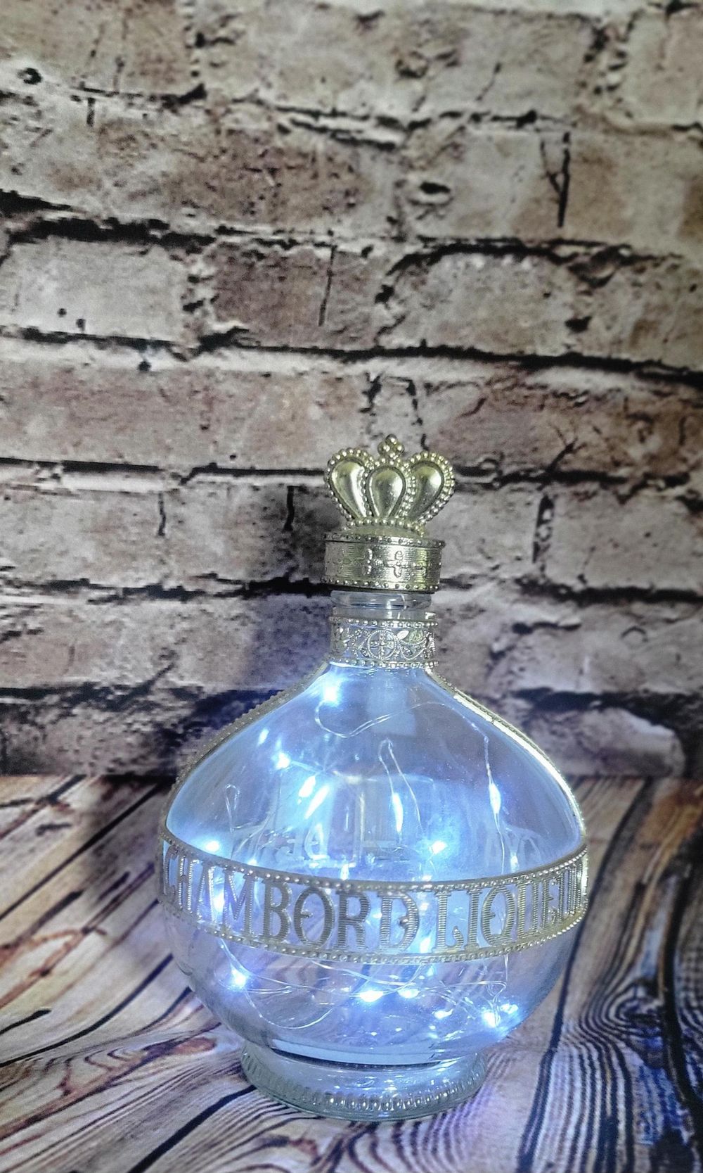 Vintage Chambord Royal Deluxe Liquer bottle electric LED Fai...