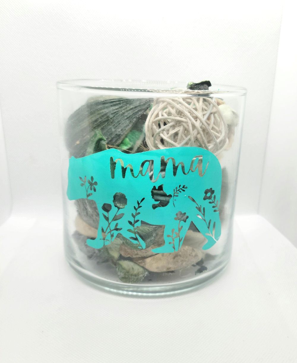 Mama bear candle jar, Mother's Day gift, gift for mom