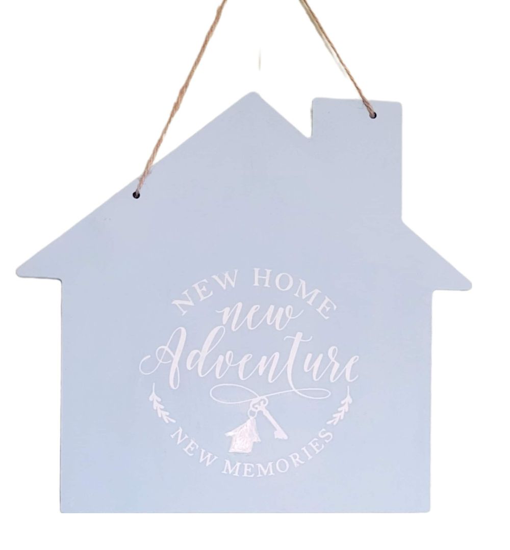 New Home New Adventures New Memories handpainted wall art si...