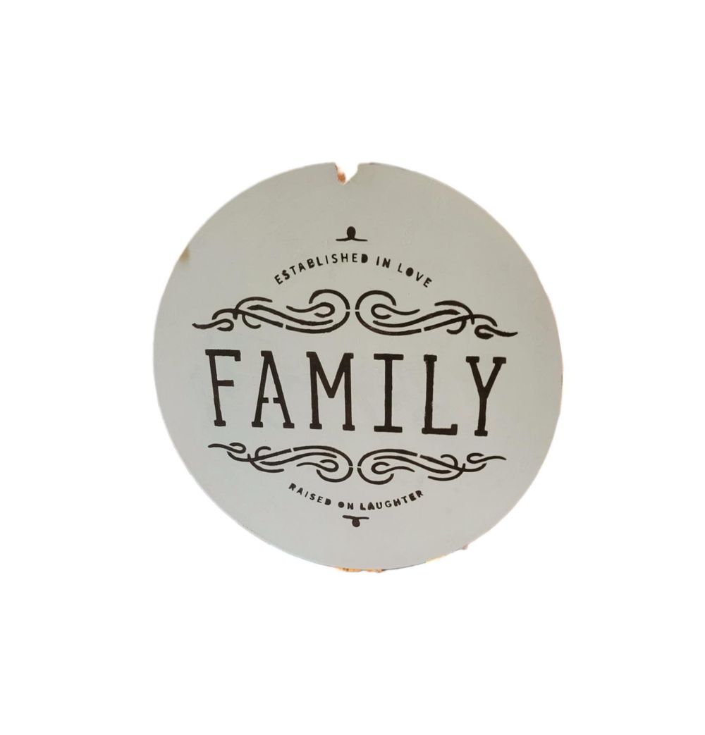 Family wood sign farmhouse decor wall hanging art